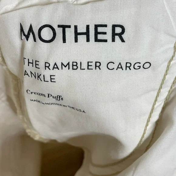 MOTHER The Rambler Cargo Ankle in Cream Puffs